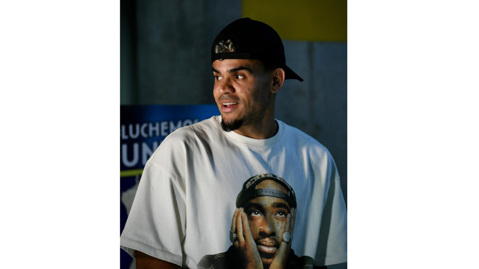 Luis Díaz este lunes en Barranquilla.