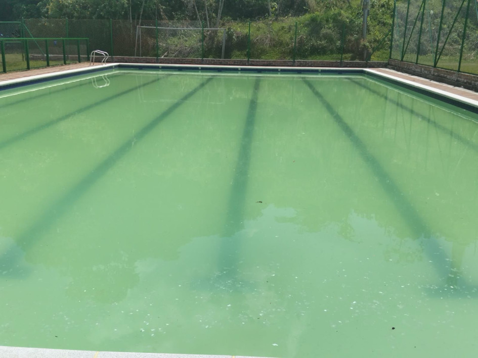 Así quedó la piscina de Belalcázar. 