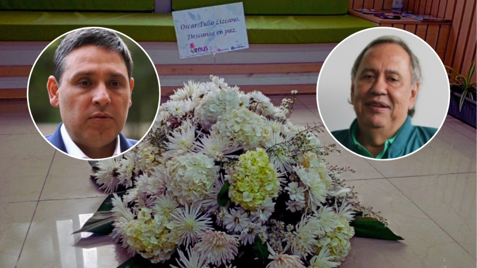 Mauricio Lizcano (izq.), precandidato presidencial, denunció una amenaza en su sede de campaña en Manizales contra él y su padre, Óscar Tulio Lizcano. 