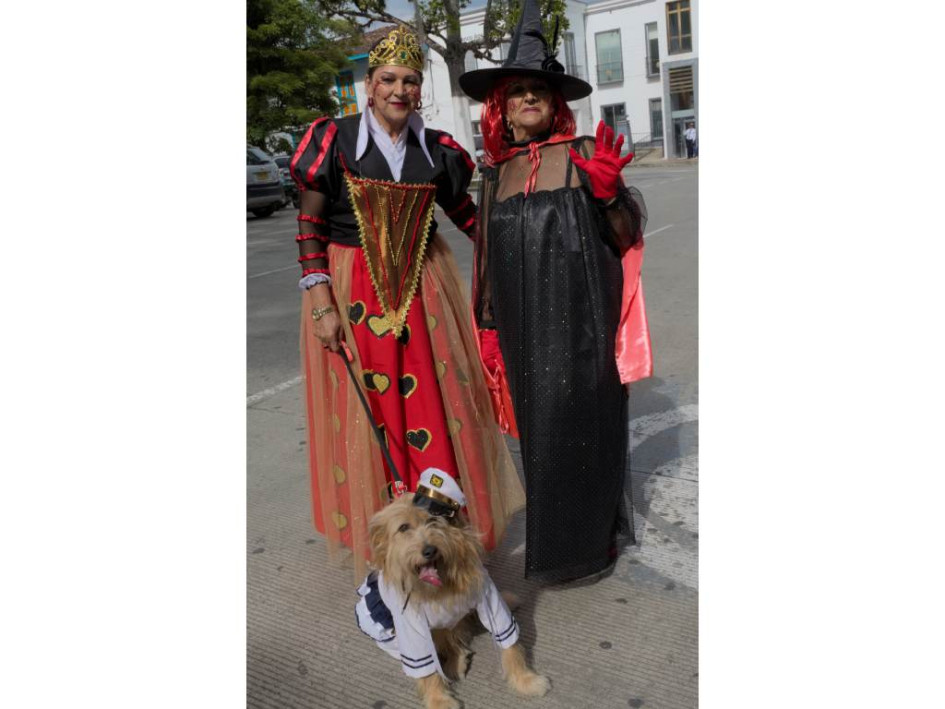 Niños, adultos y mascotas se sumaron a la celebración en Salamina (Caldas). 