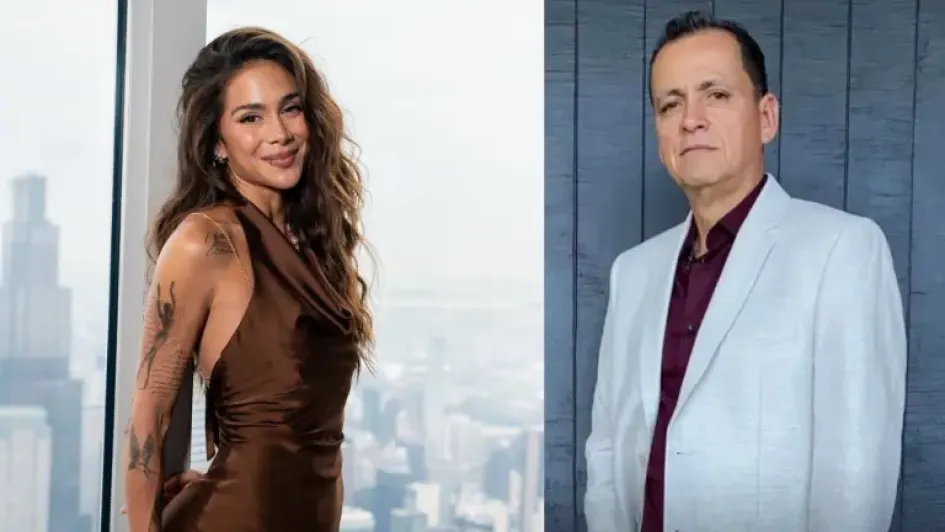 Greeicy Rendón y su padre, Luis Alberto.