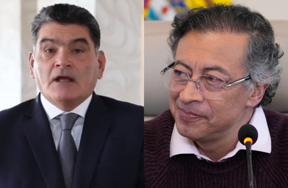 Gregorio Eljach Pacheco, procurador general de la Nación, y Gustavo Petro, presidente de Colombia.