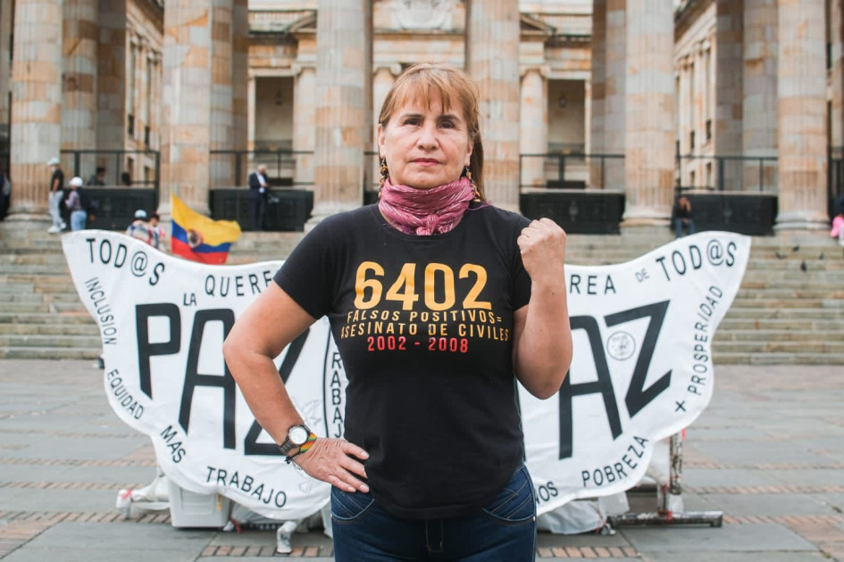 Jacqueline Castillo lucha en plazas y tribunales contra la impunidad de los llamados 'falsos positivos'.