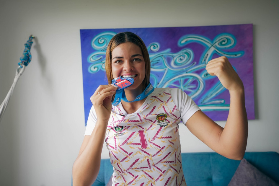 Julieth Arboleda, profesora y atleta tolimense. 