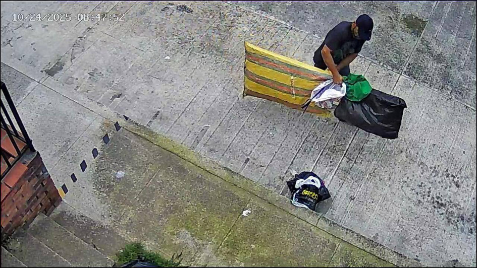 Registro del robo en el sector.