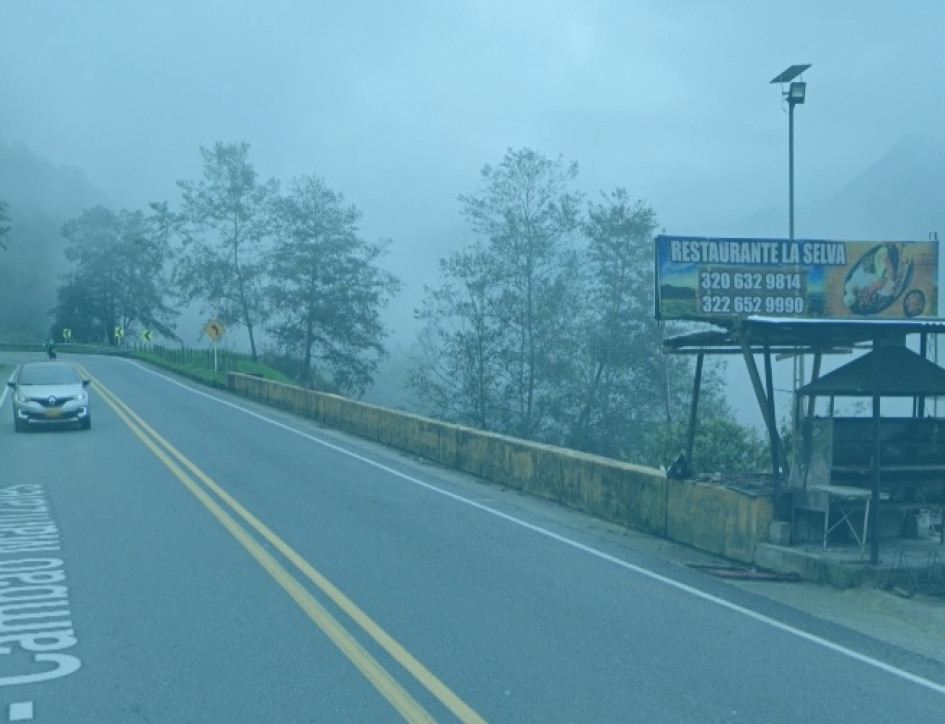 Fue metros arriba de este restaurante