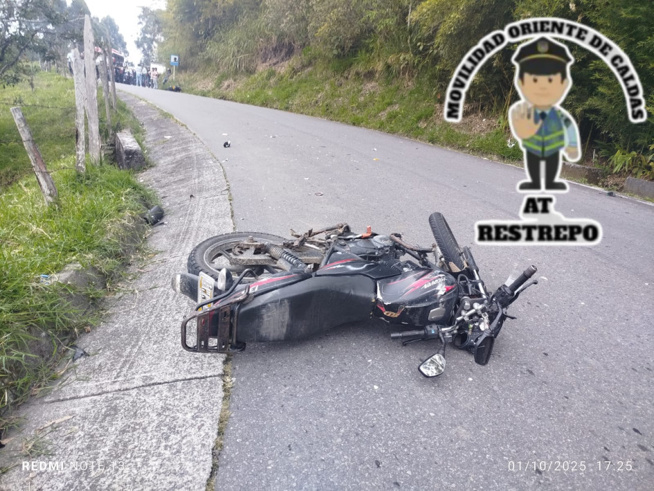 Esta es la moto involucrada en el accidente de tránsito.