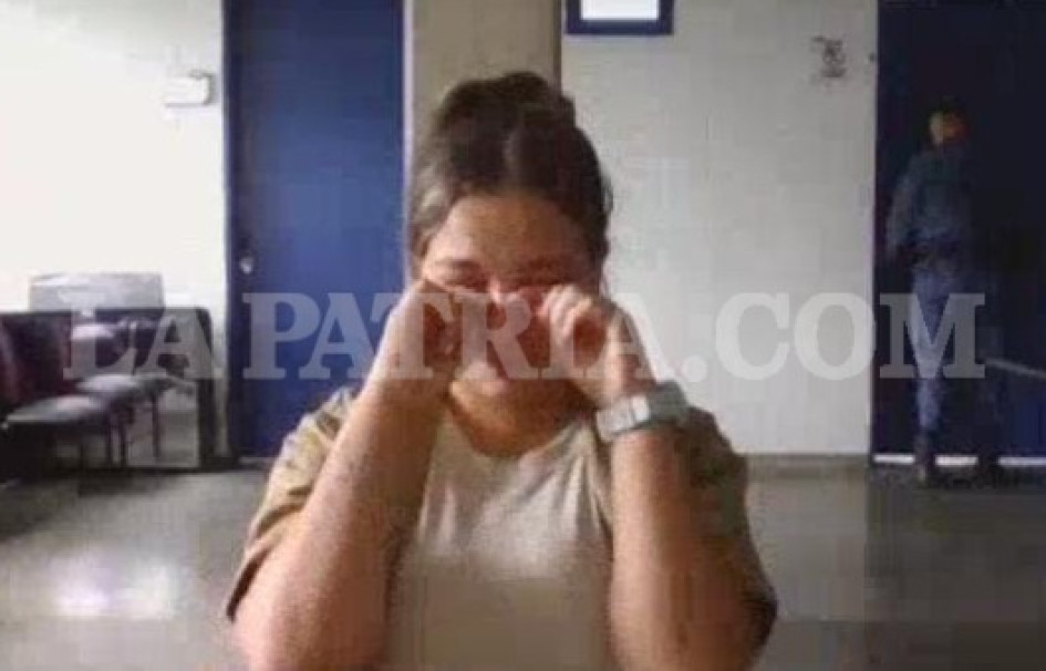 Foto|LA PATRIA  La procesada lloró durante toda la audiencia.