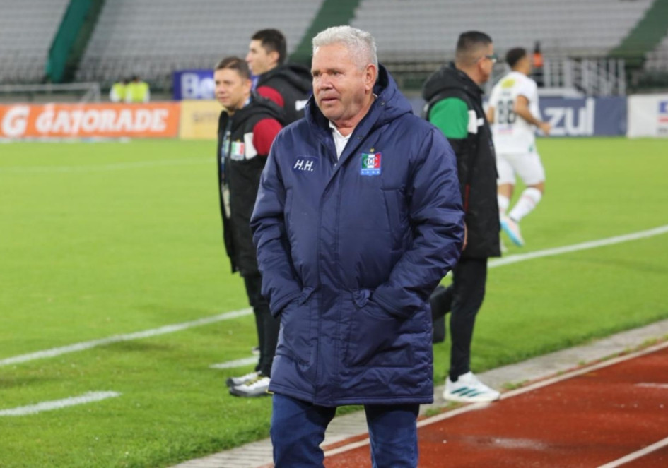 Hernán Darío Herrera, técnico del Once Caldas. Dijo que le apuntará a los dos torneos que le quedan al Blanco.