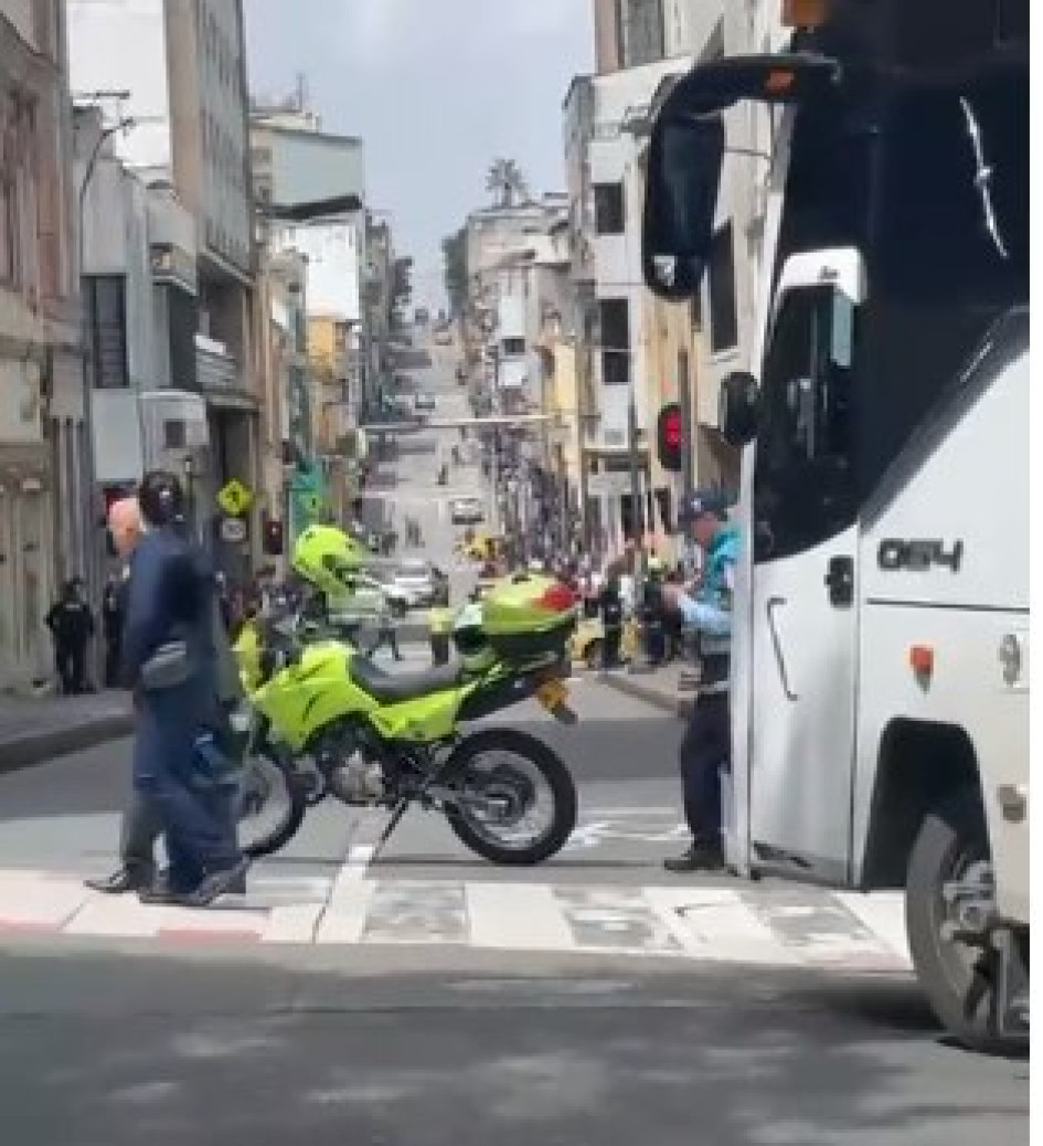 La vía estuvo cerrada.