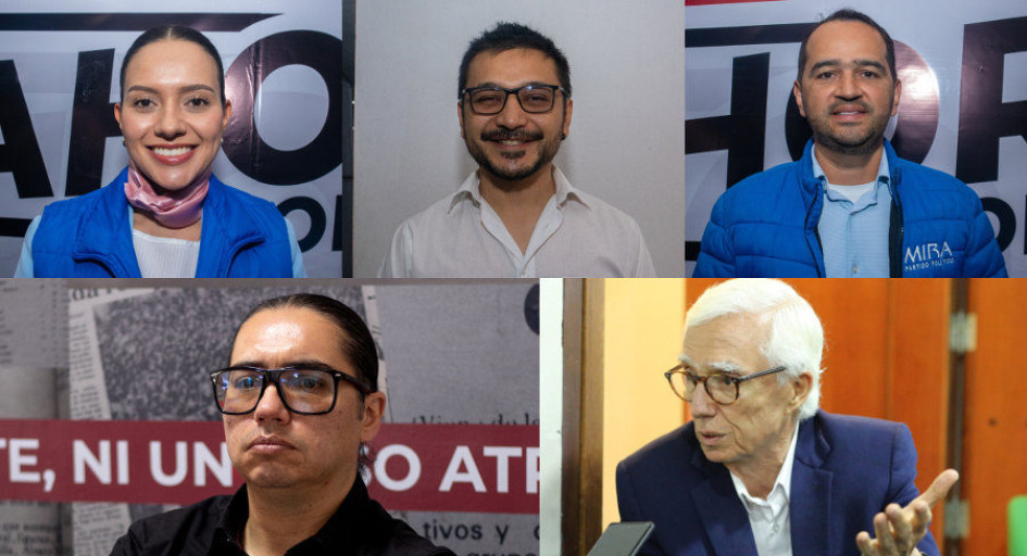 Daniela Arboleda, Juan Carlos Jaramillo, Giovanni Londoño, Juan Sebastián Gómez y Jorge Enrique Robledo.  