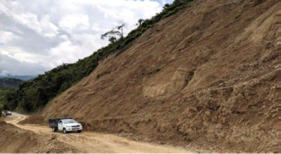 Conozca las vías cerradas y las rutas donde se recomienda transitar con cuidado en Caldas. Planee su viaje del fin de semana con anticipación. En la foto, el sector El Faro del trayecto Salamina - La Merced.