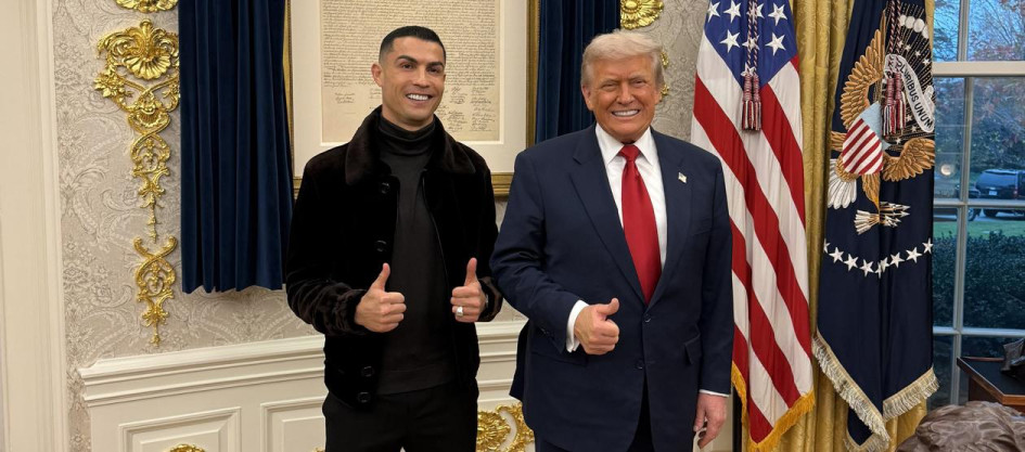 Cristiano Ronaldo compartió con Donald Trump en la Casa Blanca.