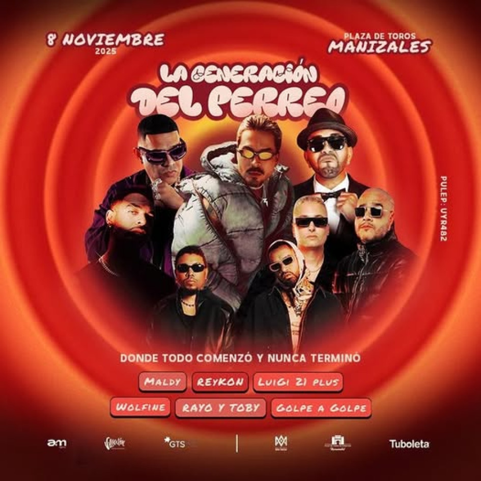 Esta era la imagen con la que se promocionaba el concierto de La Generación del Perreo en Manizales.