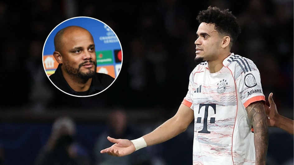 Luis Díaz marcó doblete para el Bayern de Múnch ante el PSG en la Liga de Campeones, pero se fue expulsado por falta sobre Achraf Hakimi.