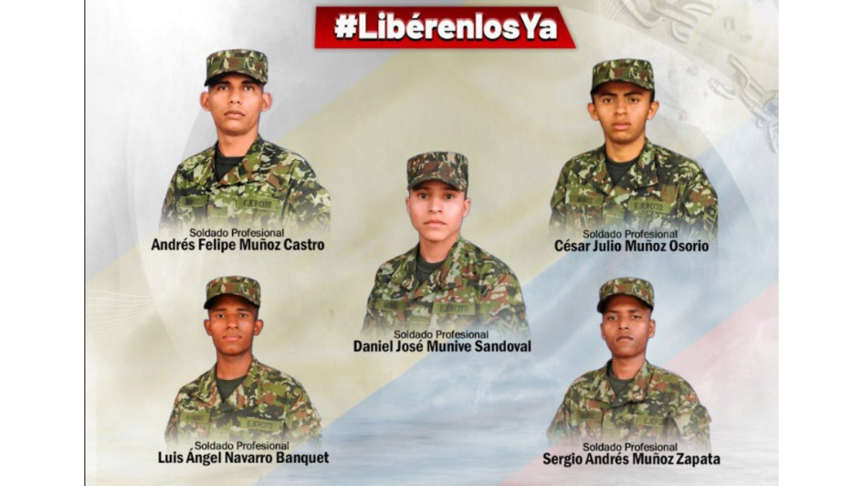 Andrés Felipe Muñoz Castro, Sergio Muñoz Zapata, César Muñoz Osorio, Luis Ángel Navarro Banquet y Daniel José Munive Sandova.