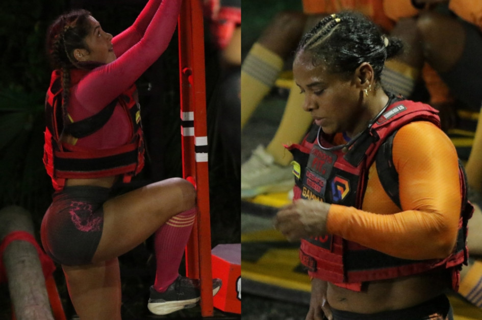 Tina, la melliza manizaleña, ante Mencho, la deportista olímpica, en el Desafío a Muerte. La caldense ganó y continúa en la competencia. Va por $1.200 millones de premio.