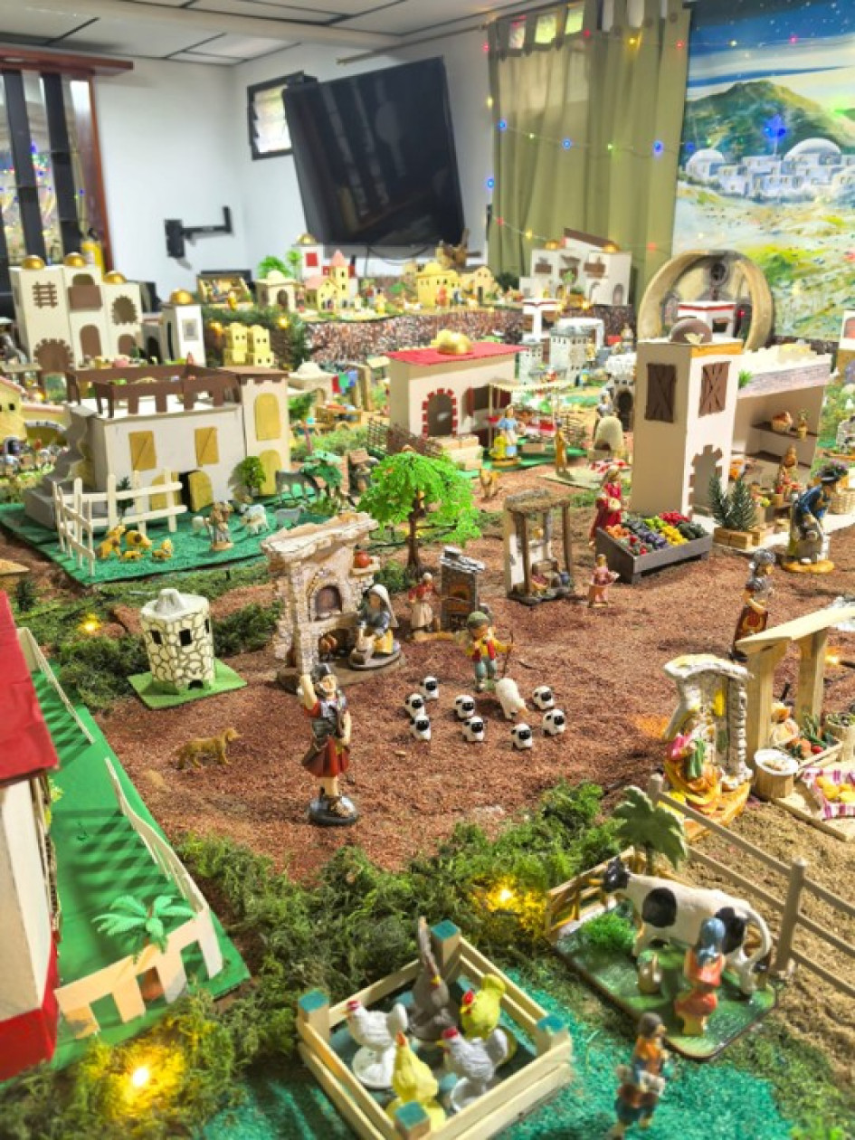 18 metros cuadrados ocupa este pesebre en un garaje en el barrio Guillermo Buriticá de Pensilvania.