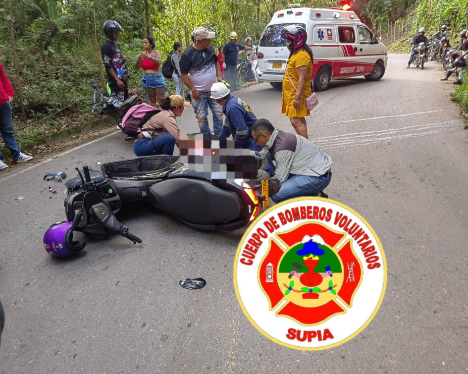 Uno de los accidentes reportados. Acá se atendieron 3 heridos.