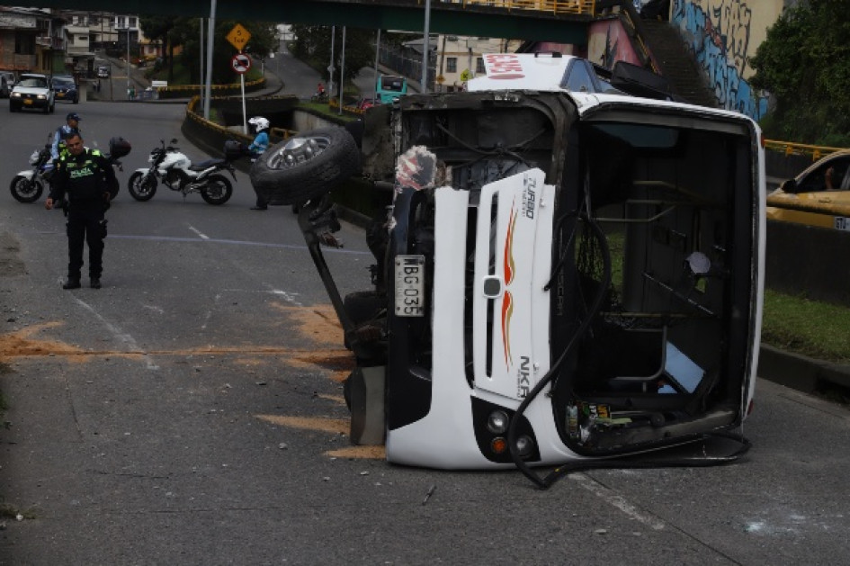 El accidente de este sábado en Manizales.