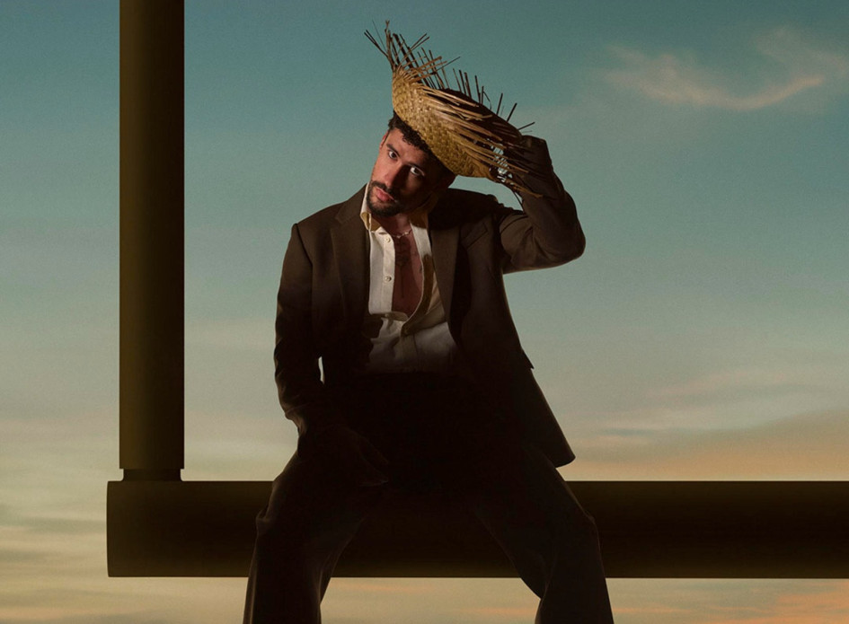 Cartel de Bad Bunny que anunciaba su participación en el espectáculo de la Super Bowl.