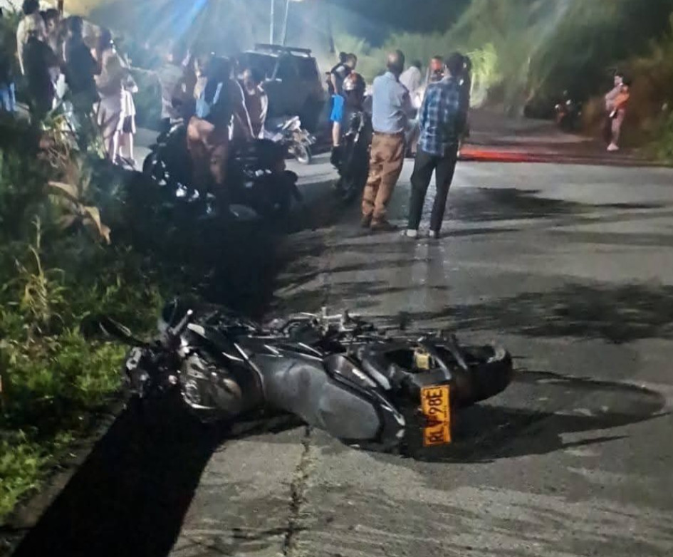 La moto de la víctima mortal