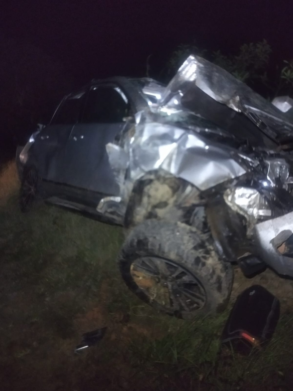 Así quedó el carro.