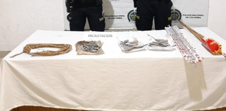 Operativos de la Policía en el Centrosur de Caldas. Se hacen controles. Estos son los resultados contra la pólvora.