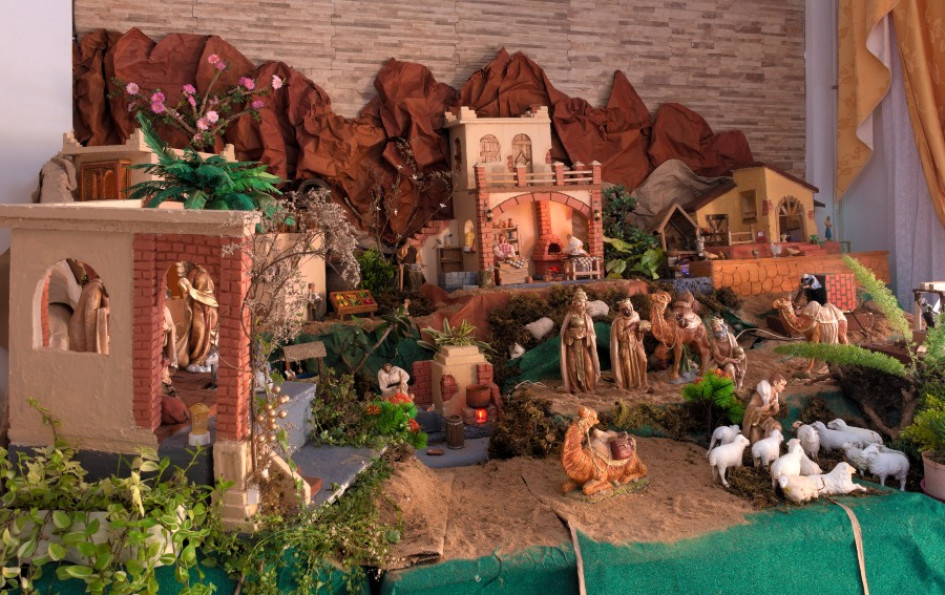 Pesebre de la familia Rodríguez en El Alto, en Salamina.