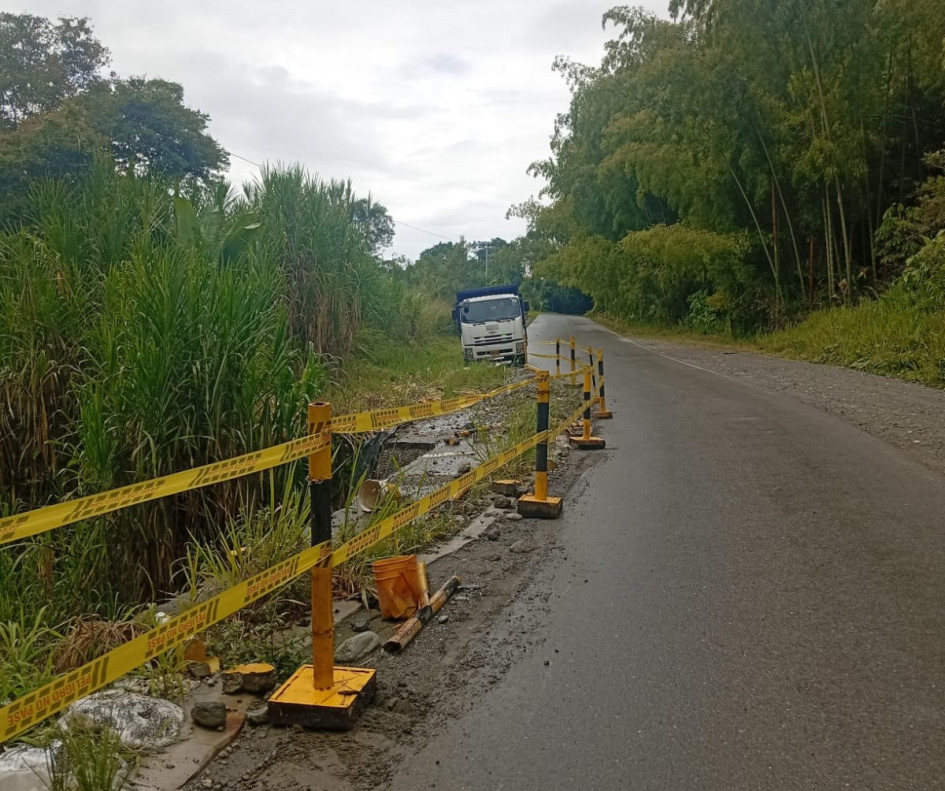 La vía La Siberia permanece habilitada con paso provisional mientras se adelanta el diseño de obra definitiva.