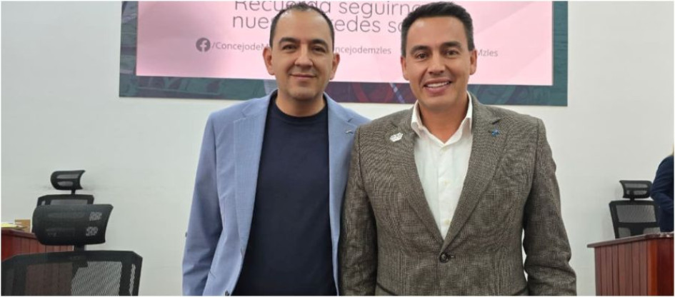 Julián Osorio, presidente del Concejo de Manizales, y Jorge Eduardo Rojas, alcalde de Manizales.