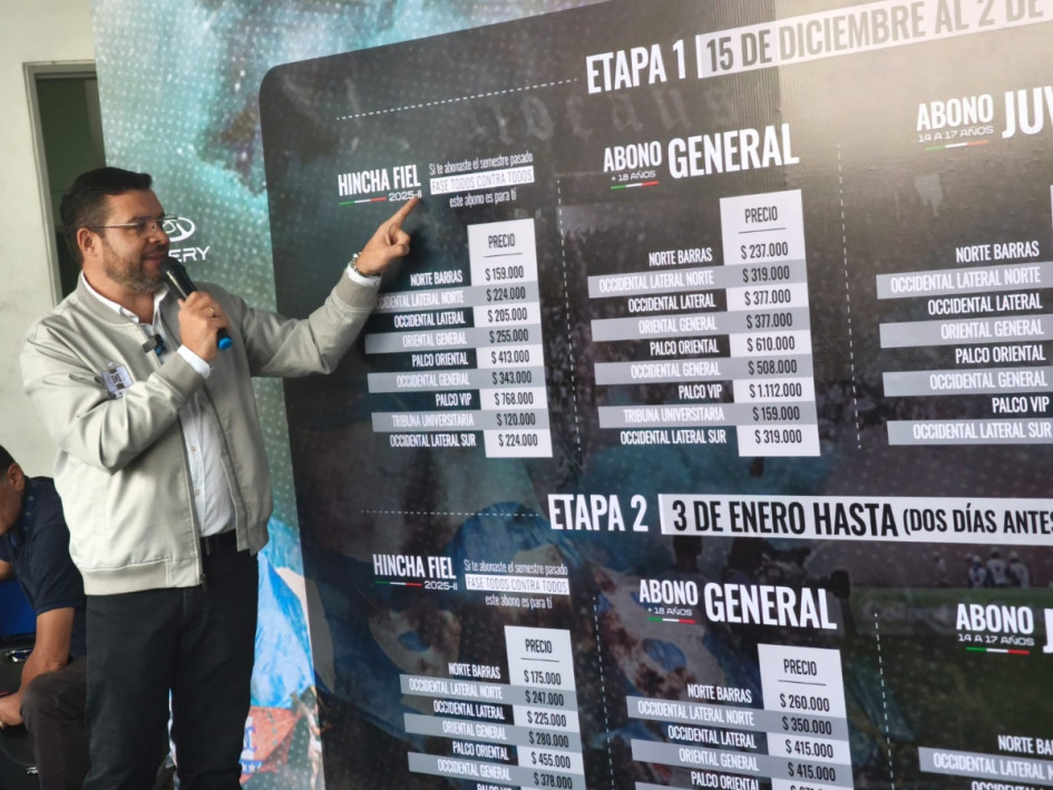 Vea los precios de los abonos del Once Caldas para el semestre 2026-I. El equipo promete incentivos para los primeros 6 mil 500 abonados y agradeció a sus hinchas por el acompañamiento.