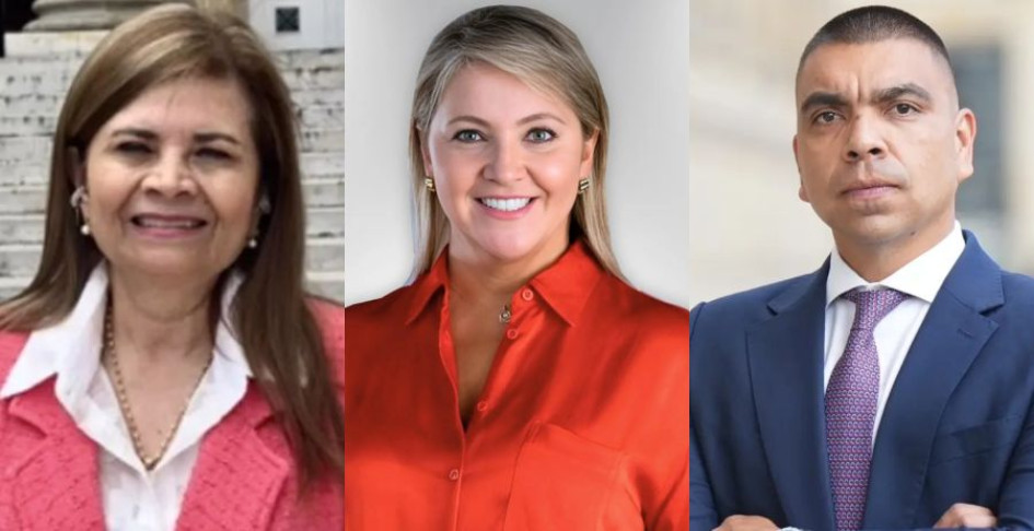 Piedad Correal Rubiano, Sandra Bibiana Aristizábal Saleg y John Édgar Pérez.