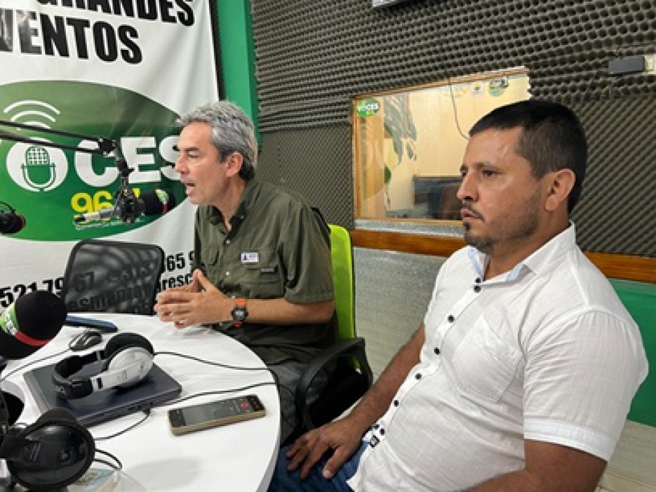 El candidato caldense al Senado de la República por el Centro Democrático Camilo Gaviria estuvo en Manzanares.