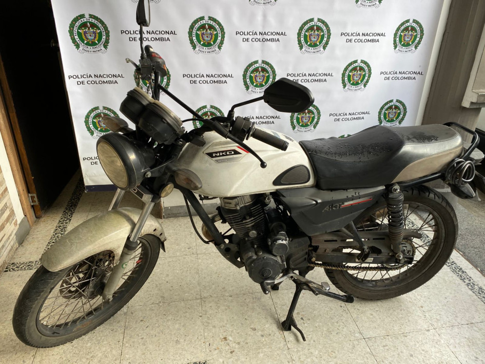 La moto NKD recuperada por la Policía