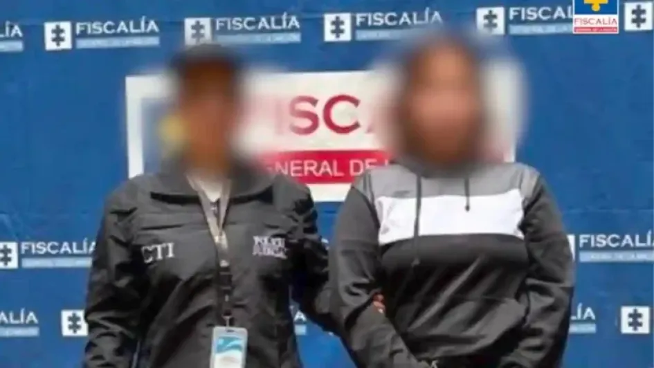 La mujer capturada para pagar pena. Foto de Fiscalía.