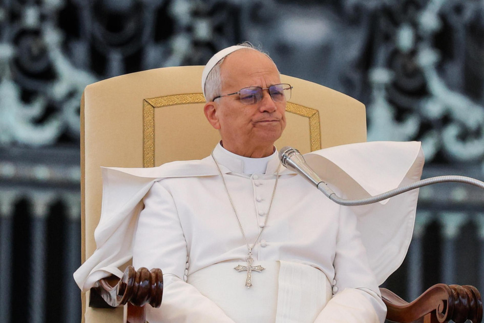 El papa León XIV, durante la audiencia de este 31 de diciembre en el Vaticano.