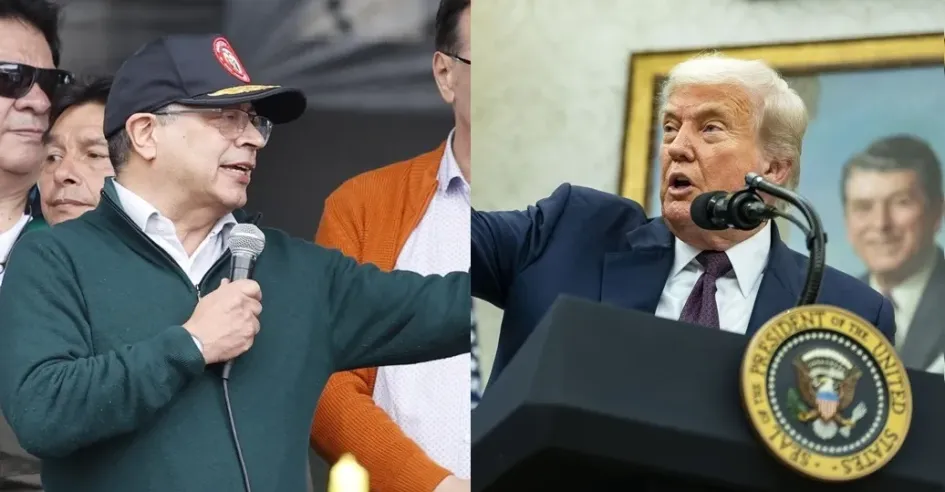 Gustavo Petro y Donald Trump.