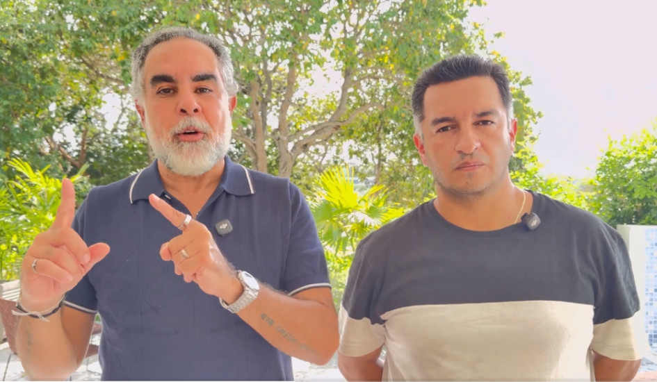 Armando Benedetti, ministro del Interior, y Andrés Idárraga, ministro de Justicia encargado de Colombia.