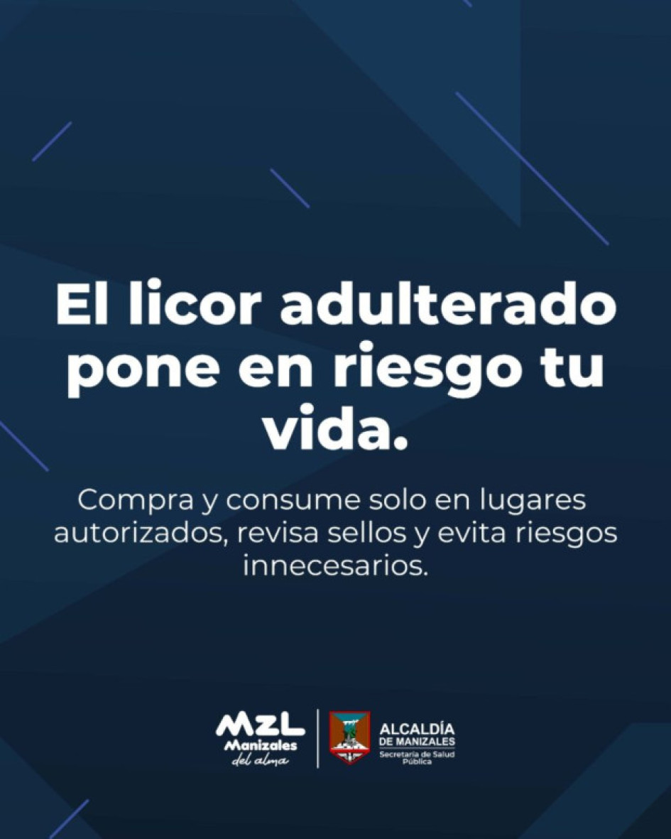 Imagen I Cortesía Alcaldía de Manizales I LA PATRIA  Comprar licor en sitios reconocidos y revisar que el sello esté completo para evitar que se presenten intoxicaciones son recomendaciones de la Secretaría de Salud de Manizales.