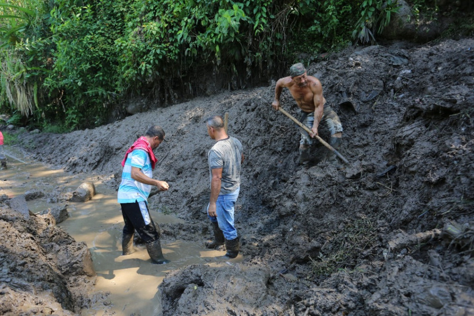 Deslizamiento en el sector de Los Chorros de Arauca.