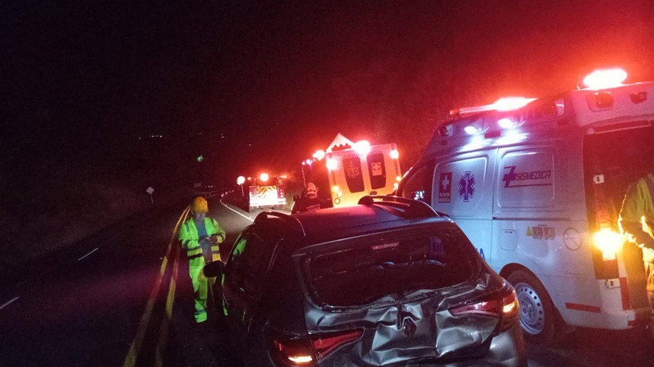 Así quedó el carro afectado. Hubo dos lesionados