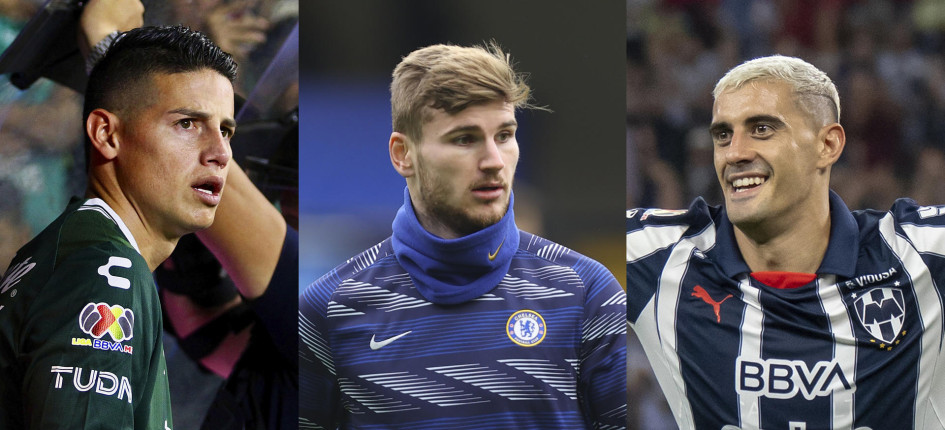 ames Rodríguez, Timo Werner y Germán Berterame