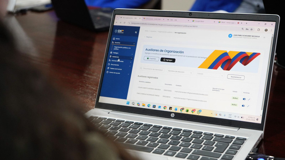 CNE lanza plataforma única para postular testigos y auditores en elecciones de Colombia