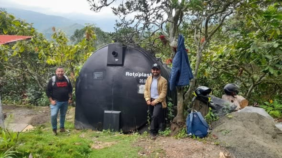 El tanque para el tratamiento de las aguas residuales está listo para su instalación en El Horro (Anserma)