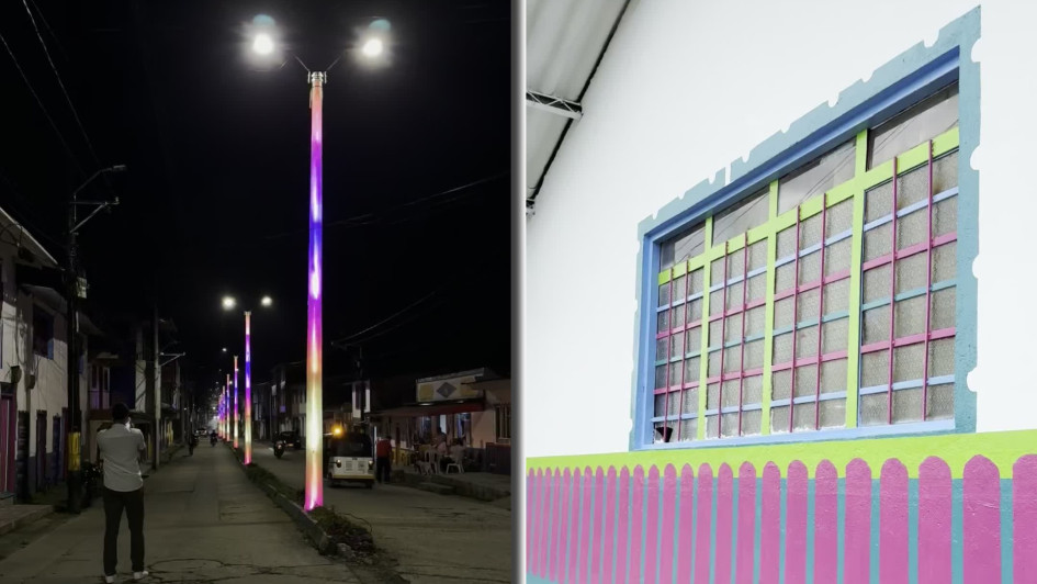 Dos cuadras de colores reciben a los turistas de un municipio en el Oriente de Caldas. Conozca la nueva atracción y los planes de la Alcaldía.