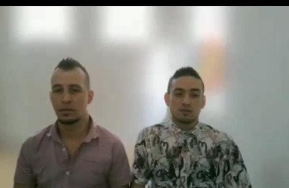 Foto| LA PATRIA Ferney Castaño Gallego, natural de esta ciudad, de 33 años, y Jeison Fernando Cardona García, de Manizales, de 35 años.