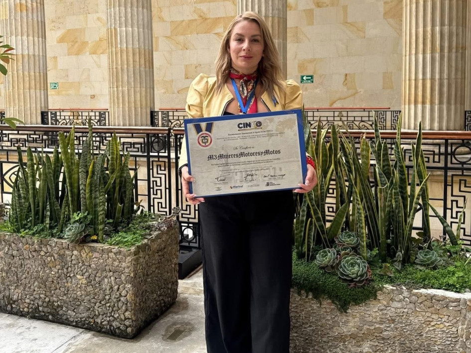 Un reconocimiento internacional le fue entregado a una caldense por el trabajo del medio que integra: visibilizan a la mujer en el sector automotriz.