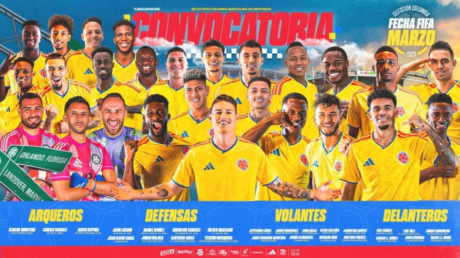 Conozca los convocados de Colombia para los amistosos ante Croacia y Francia: una novedad y tres ausencias