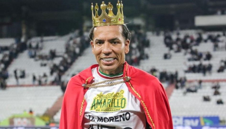 Dayro Moreno, el pasado viernes, ungido por sus goles y por sus compañeros, como el nuevo rey del gol en el Once Caldas. Llegó a 172 y ahora tiene más metas al frente.